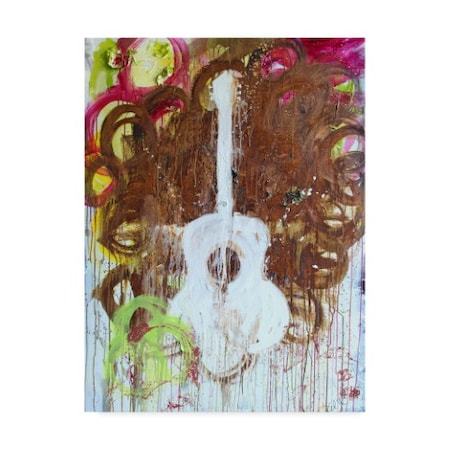 Kent Youngstrom 'White Guitar' Canvas Art,24x32